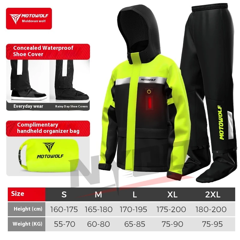 Motorcycle Gear For Men - Motowolf motocicleta casaco de chuva à