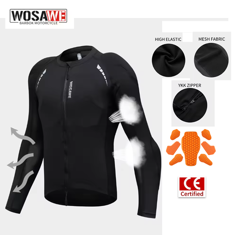 Gearx Motorcycle Jacket - Jaqueta de Motocicleta Masculina WOSAWE, Leve,