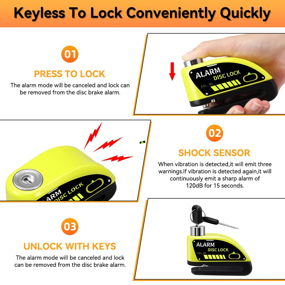 Trava de Disco para Moto e Bic - Disc Lock Brake avaliação e preço