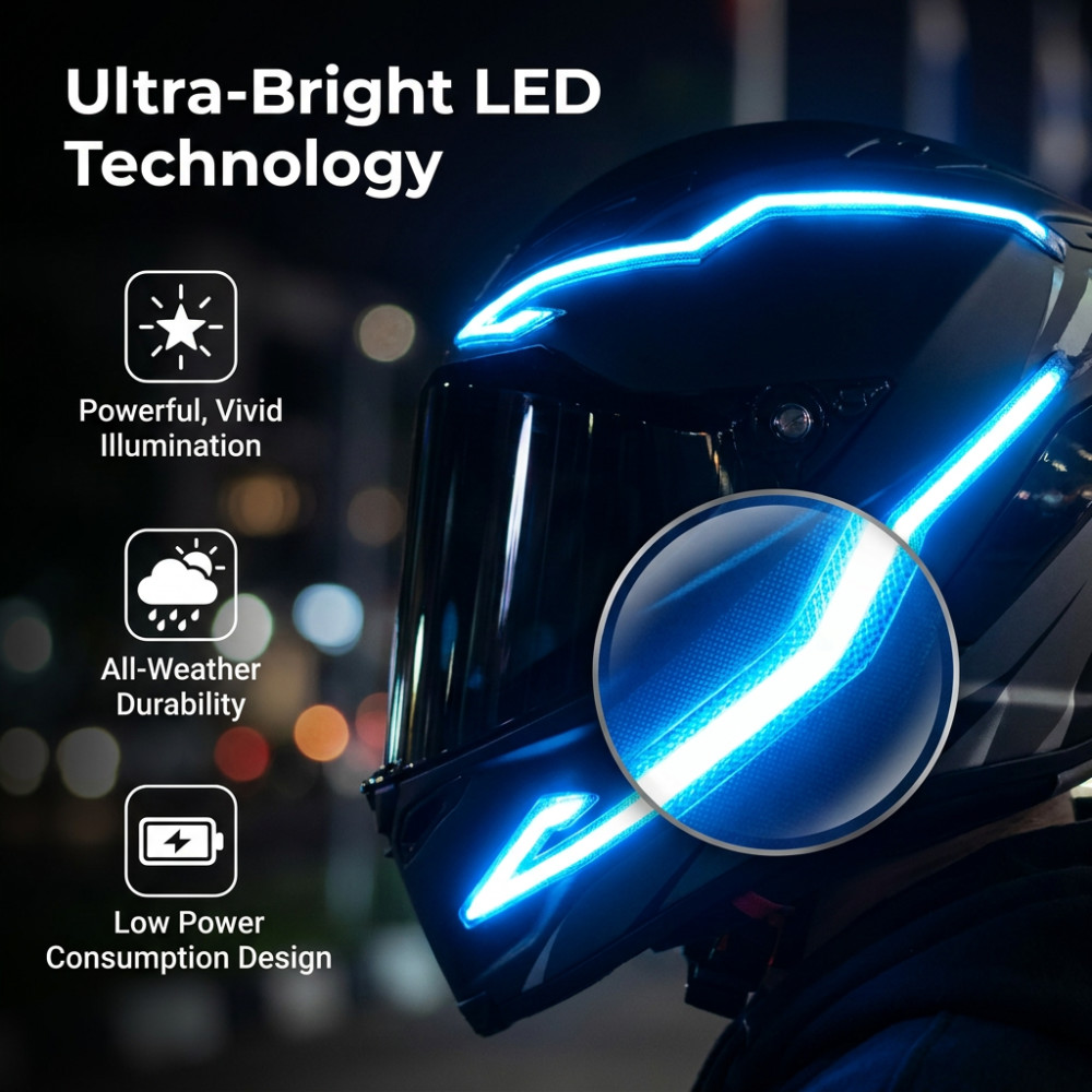 Luz de Capacete para Motocicle - Motorcycle Gear For Men avaliação e preço