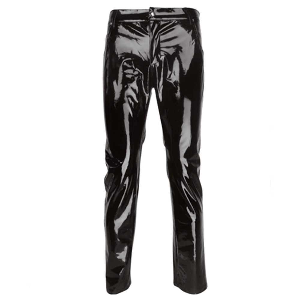Calças de látex de pvc brilhan - Motorcycle Gear For Men avaliação e preço