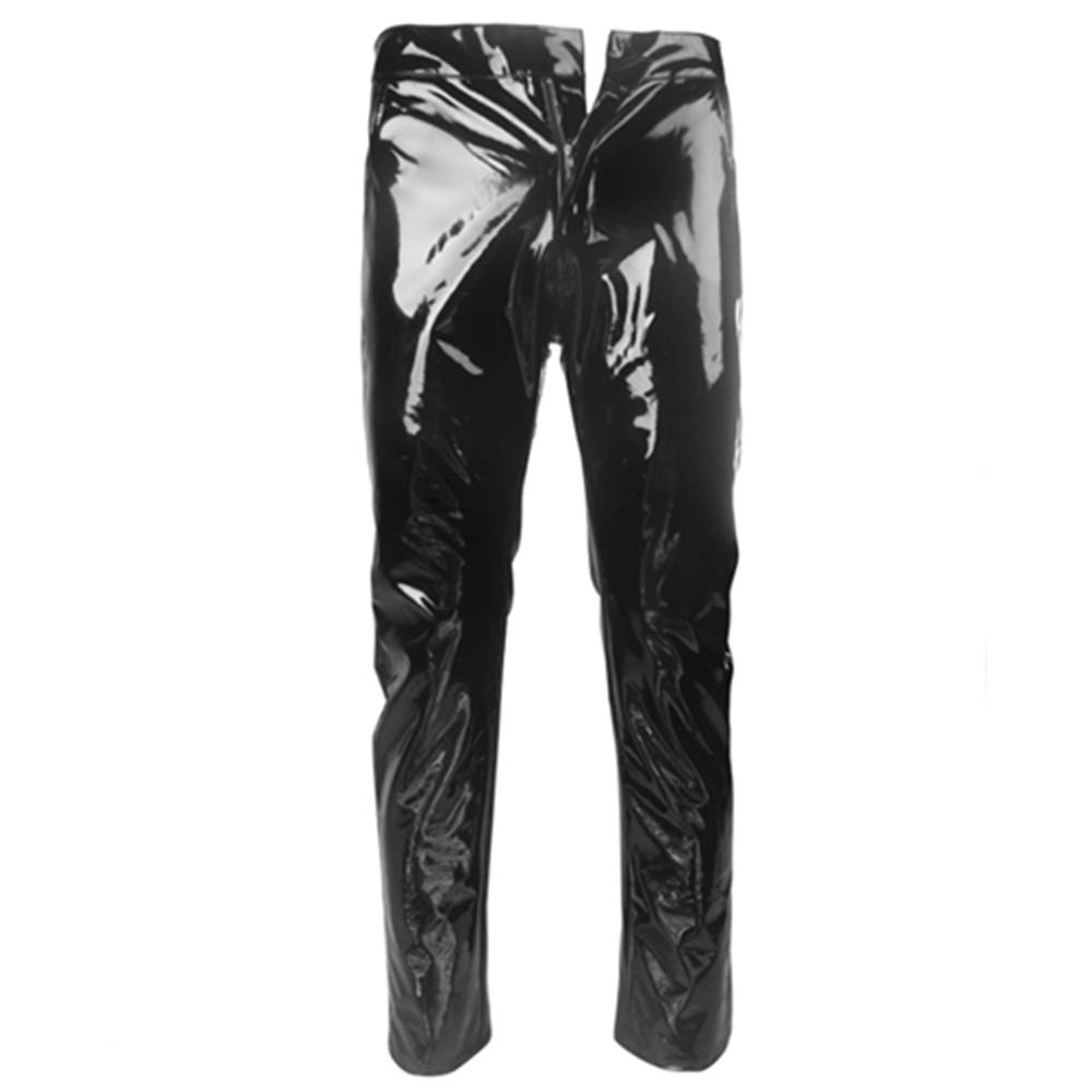Calças de látex de pvc brilhan - Motorcycle Gear For Men avaliação e preço