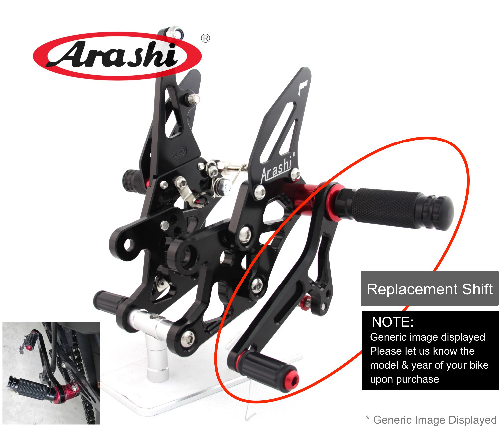 Arashi ajustável rearsets subs - Motorcycle Gear Lever Extender avaliação e preço